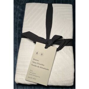 WEST ELM ~Modern Geo King Pillow Shams (NWT)